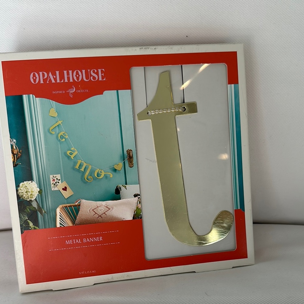Opalhouse Gold Metal Wall Banner te amo (I love you)
